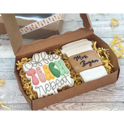 2 Cookie Set “coffee, teach,repeat”
