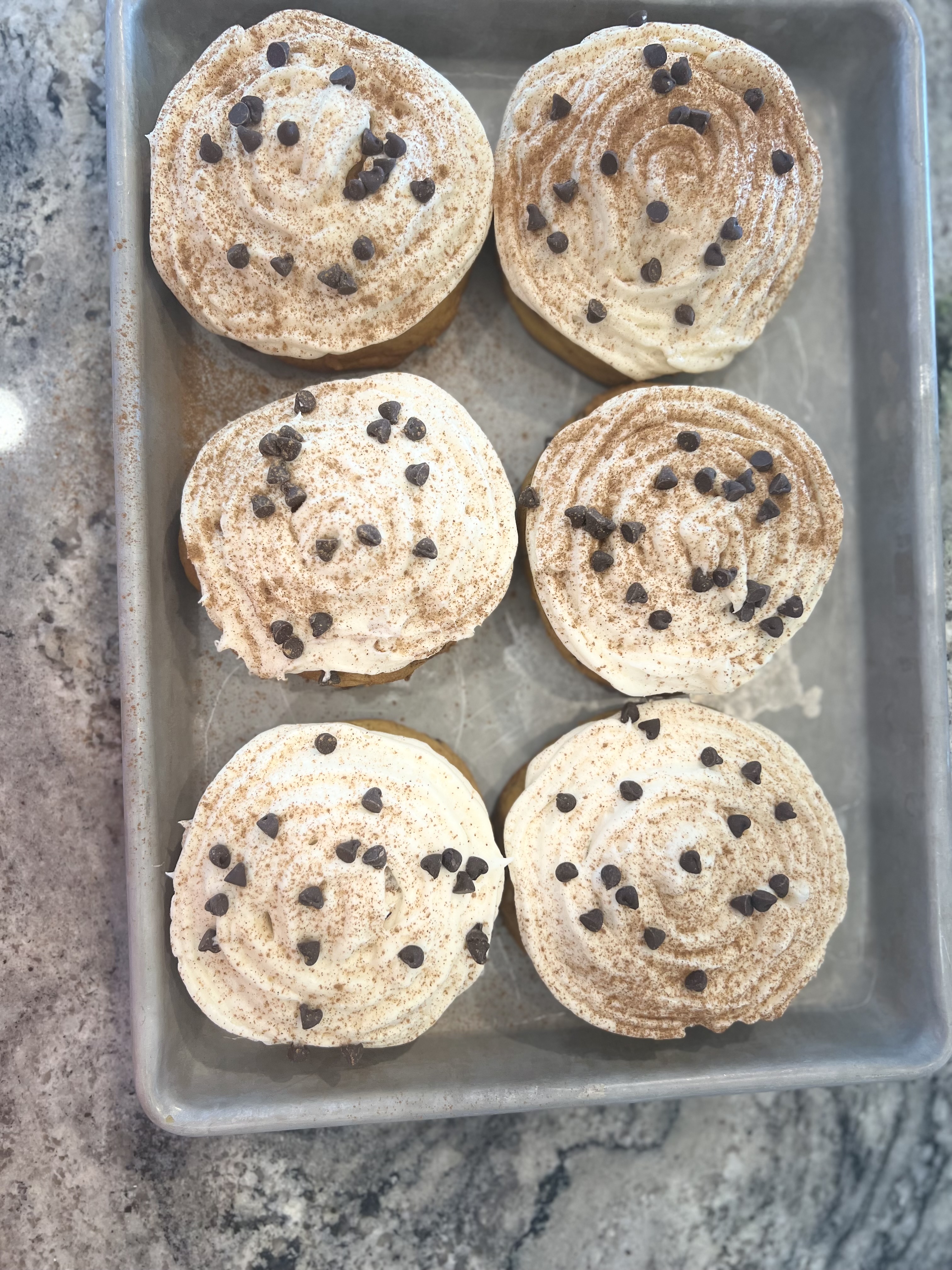 Pumpkin Chocolate Chip With Cream Cheese Frosting Dozen
