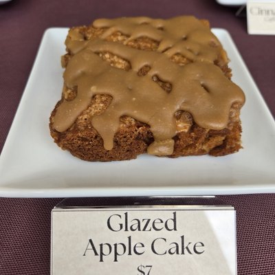 Glazed Apple Cake Slice
