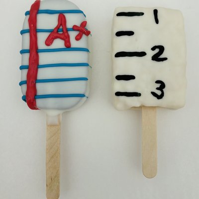 One Cake Popsicle And One Rice Crispy