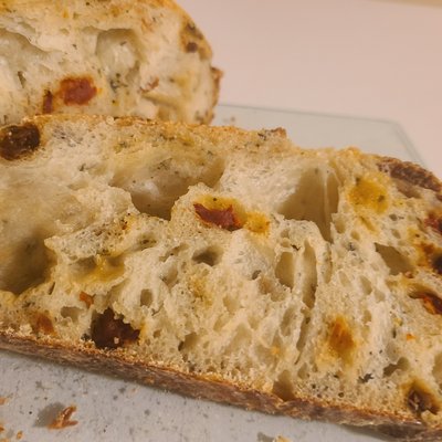 Sundried Tomato Basil Sourdough Bread