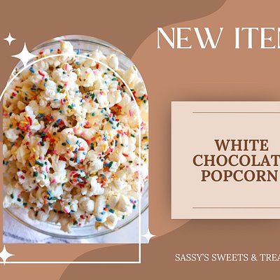 White Chocolate Popcorn Tins 