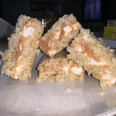 Caramel stuffed Rice Krispies