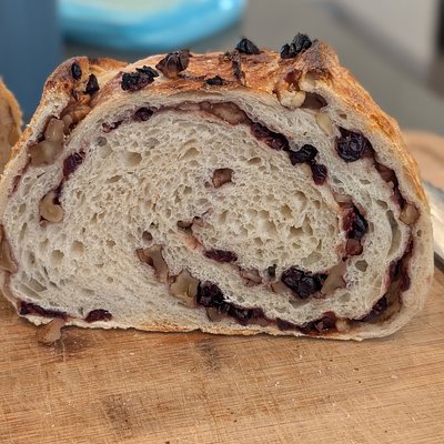 Cranberry Walnut Sourdough Loaf