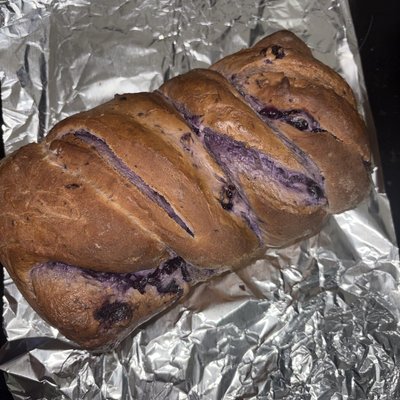 Blueberry Cream Brioche Bread 
