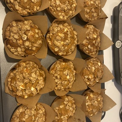 White Chocolate Chip Pumpkin Muffins (12 Count)