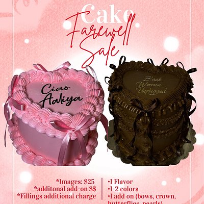 Farewell Sale: 6in Heart Cake