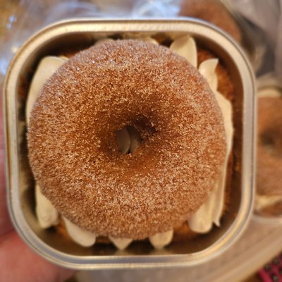 Apple Blondie With Apple Cider Buttercream & Apple Cider donut