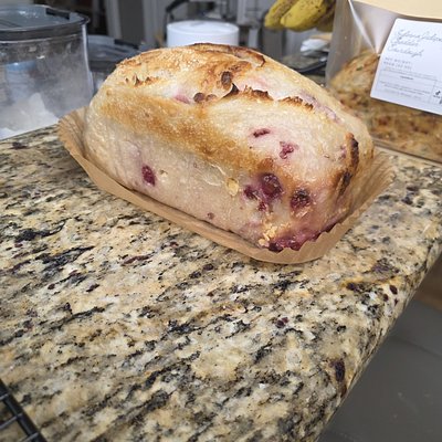 Raspberry White Chocolate Sourdough Loaf