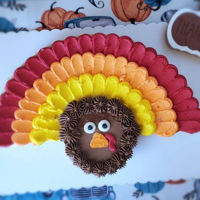 Gobble, Gobble Turkey Cookie Cake