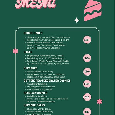 Menu ✨