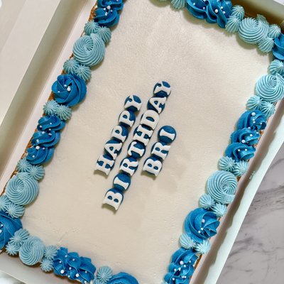 Large Rectangle with Fondant Text- Single Layer
