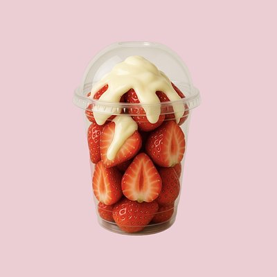 White Chocolate Dripped Berry Cup