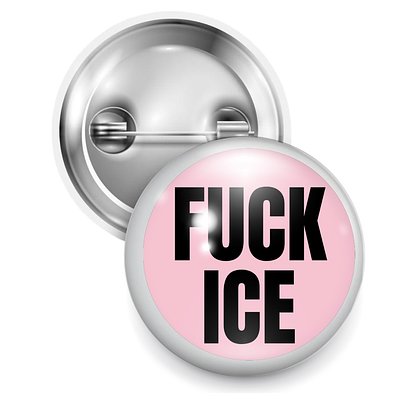 F*ck Ice Wearable Button Pin In Pink