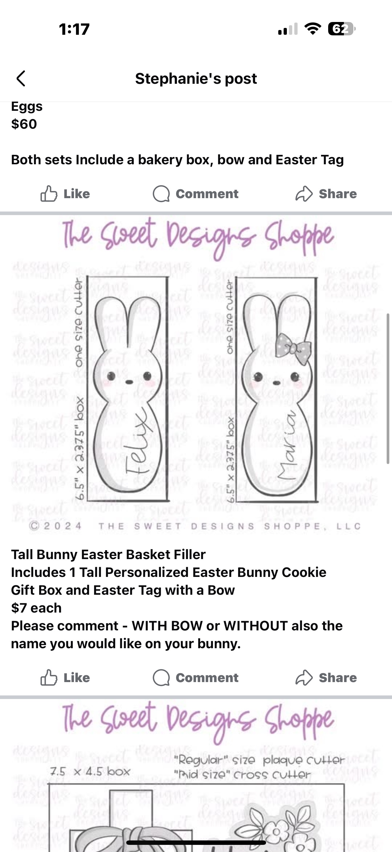 Easter Peep Basket Gift With Bow