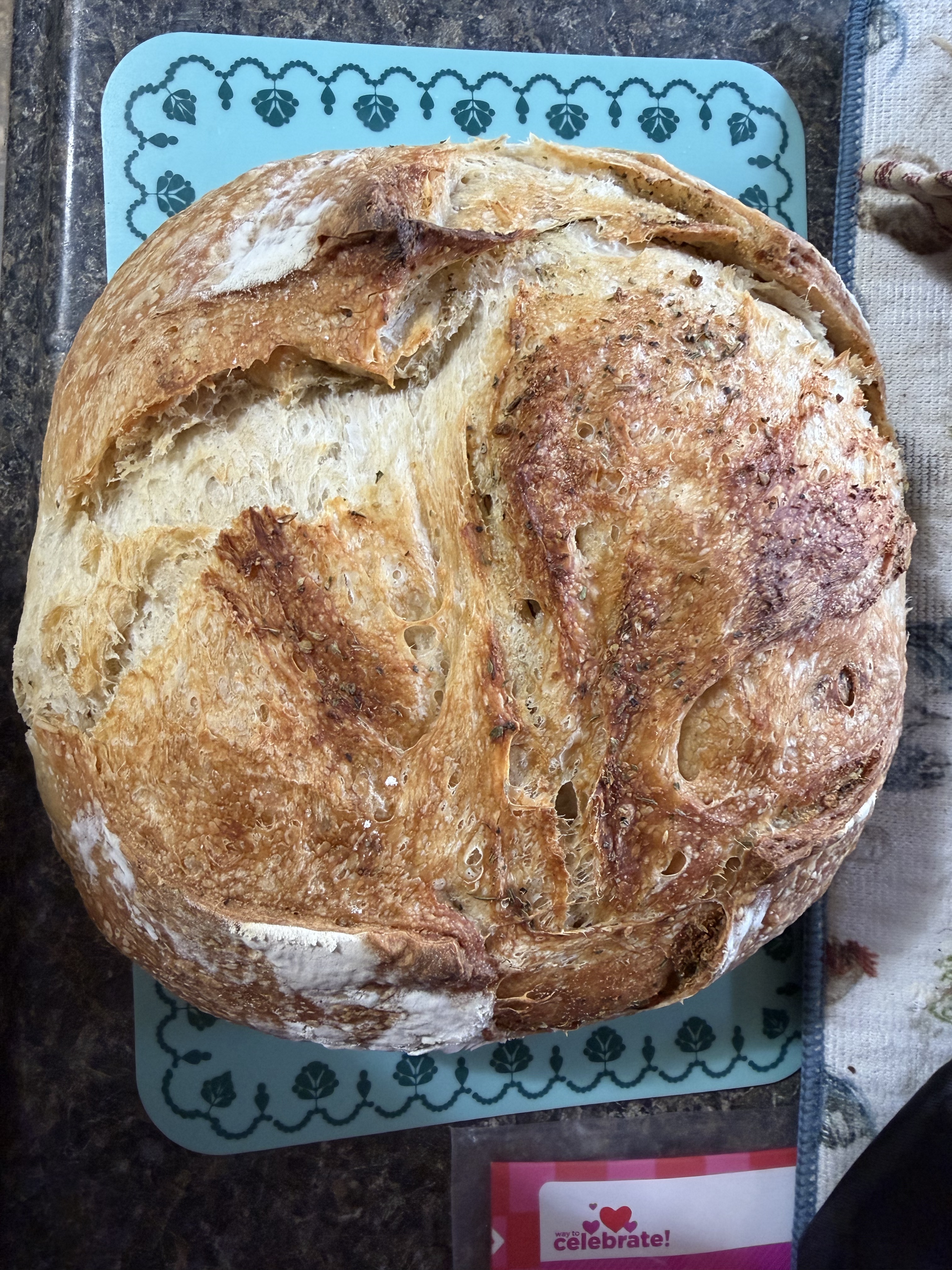 Garlic Herb Sourdough Loaf