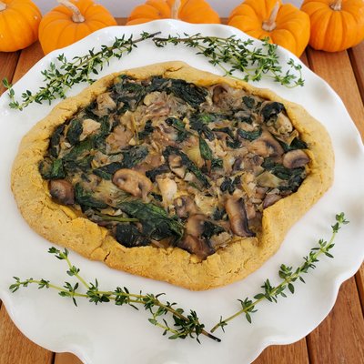 Savory Mushroom & Spinach Tart