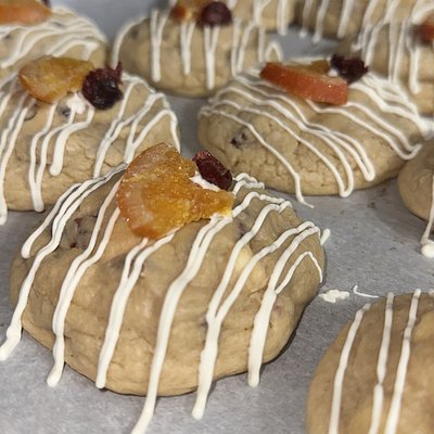 White Chocolate Orange Cranberry Cookies