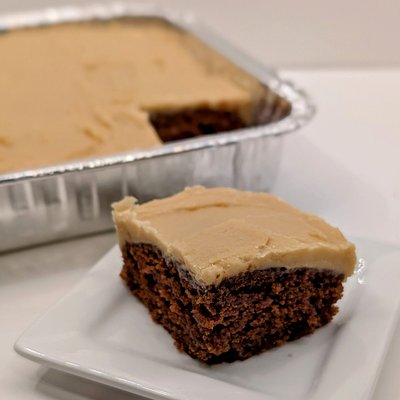 8" Chocolate Sheet Cake With Caramel Icing 