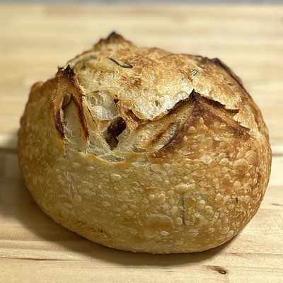 garlic rosemary boule