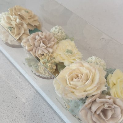 Floral Cupcakes Set Of 3