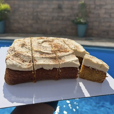 8 Inch Square Pumpkin Spice Cake