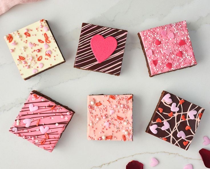 Decorated brownies
