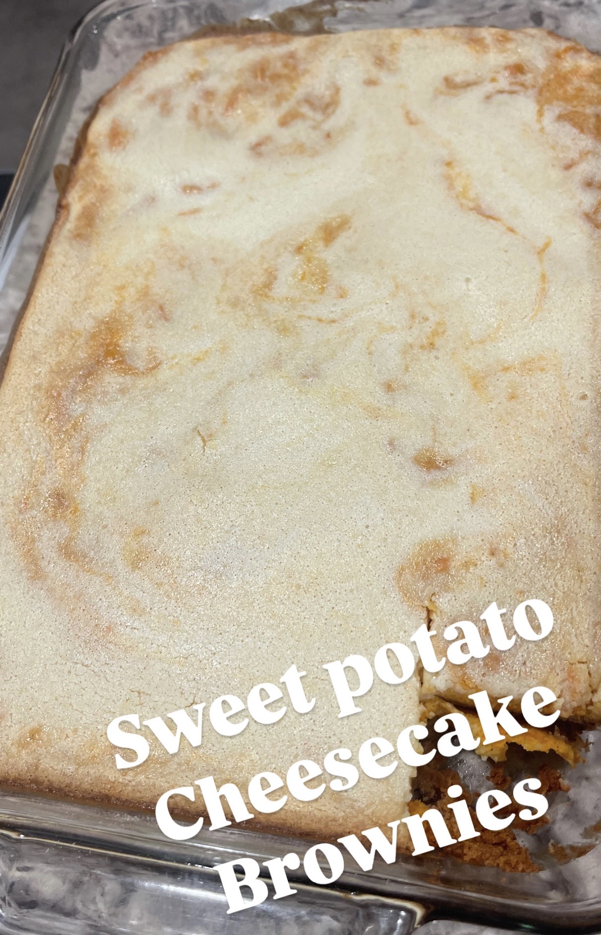 Sweet Potato Cheesecake Brownie 