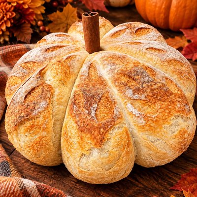 Pumpkin Shaped Plain  Loaf