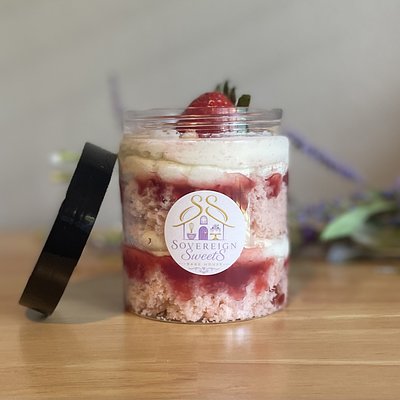 Strawberry Crunch Cake Jar