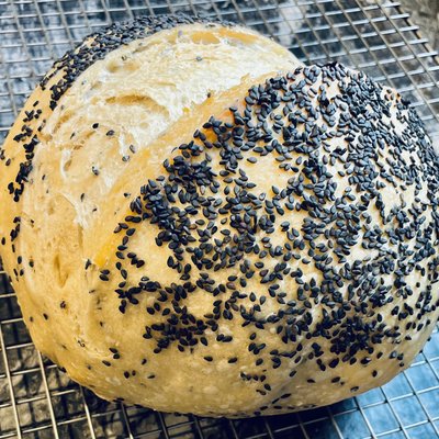 Black Sesame Sourdough Boule