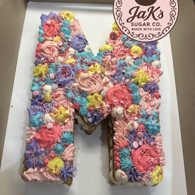Medium Letter Or Number Cookie Cake