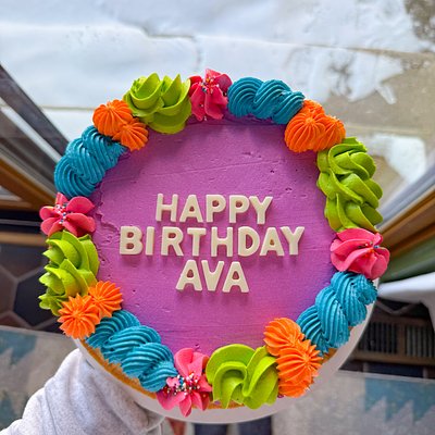 Simple Double Stack 8” Cookie Cake W/ Message 