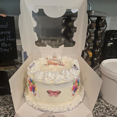 Vanilla Cake With Cream Cheese  Frosting 