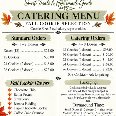 Cookie Catering- FALL EDITION