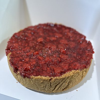 Strawberry Cobbler Layered Cheesecake