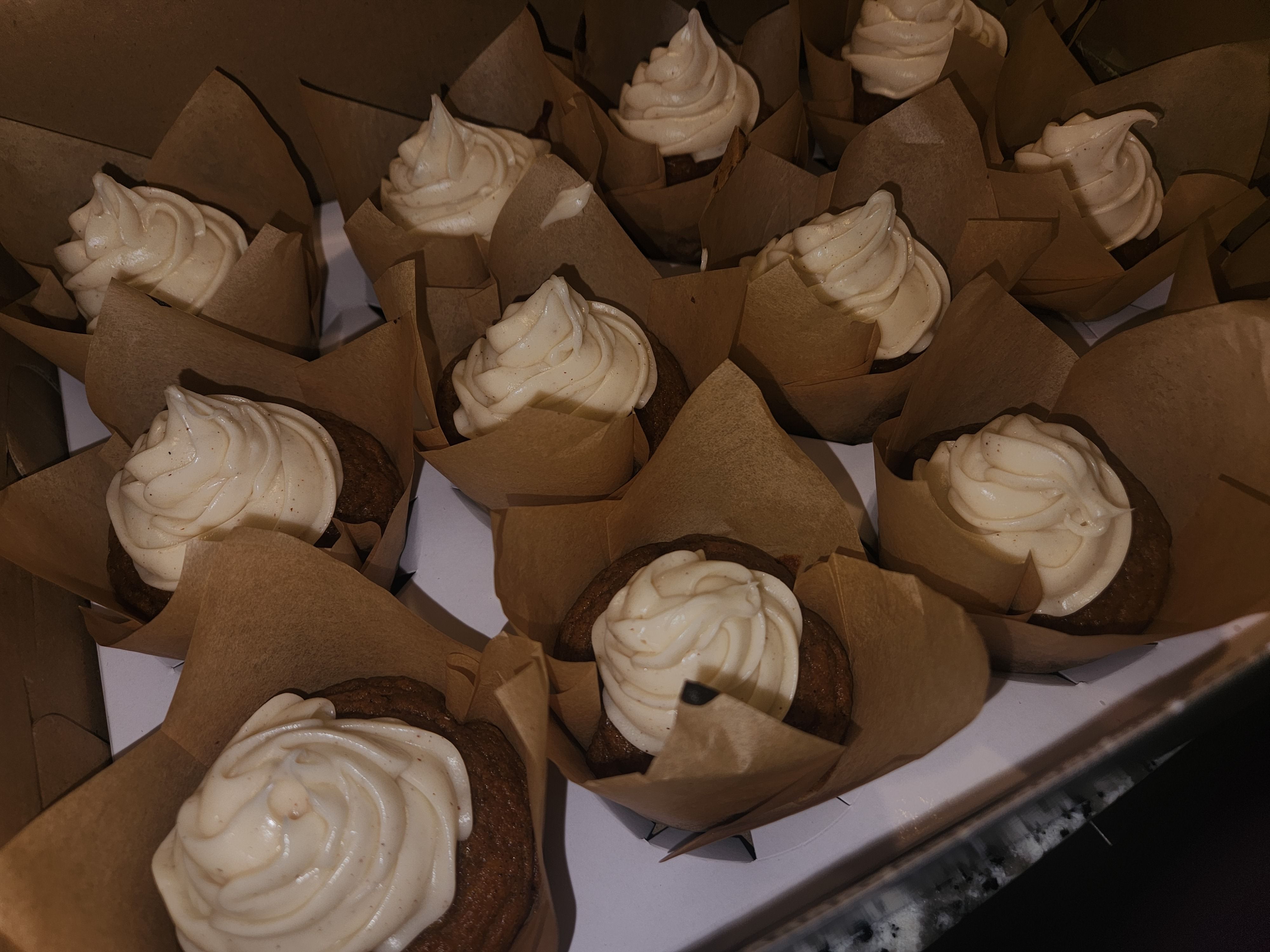 Pumpkin Spice Cupcakes W/ Cream Cheese Frosting