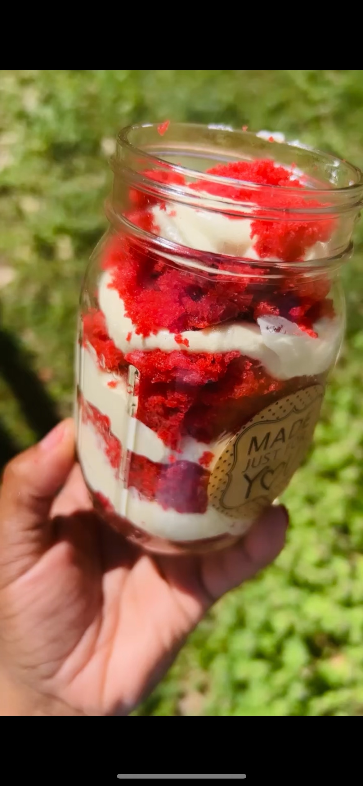 Red Velvet Nana Pudding Jar 