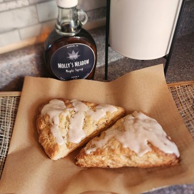 Sourdough Maple Walnut Scones W/ Glaze