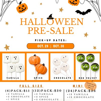 Halloween Cake Pops: 1/2 Dozen 