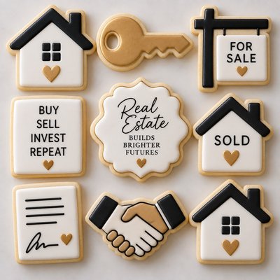 Real Estate Set Theme Cookies 