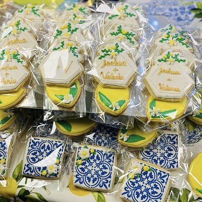 Sugar Cookies With Royal Icing Decoration 