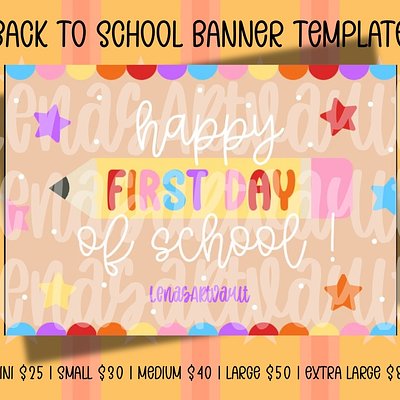 Rainbow Pencil Pop First Day Of School Painted Banner