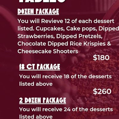 Dessert Table Packages