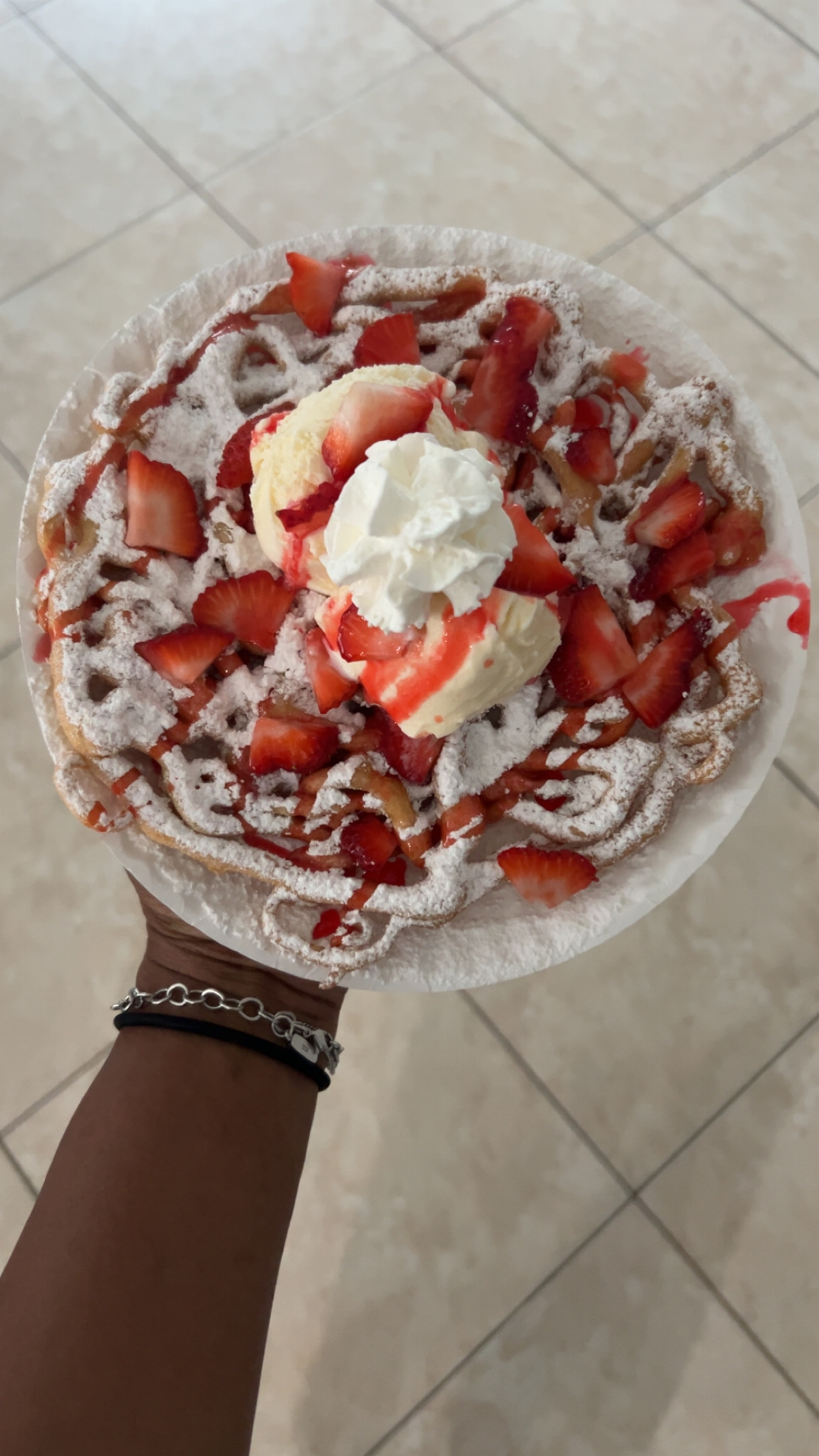 Strawberry Delight Funnel Cake