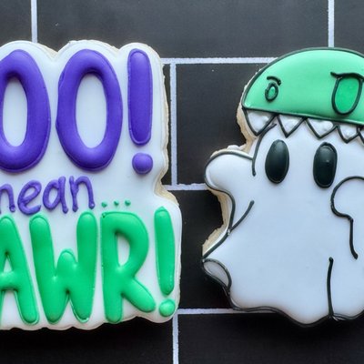 🦖 Boo… I Mean RAWR! Cookie Duo