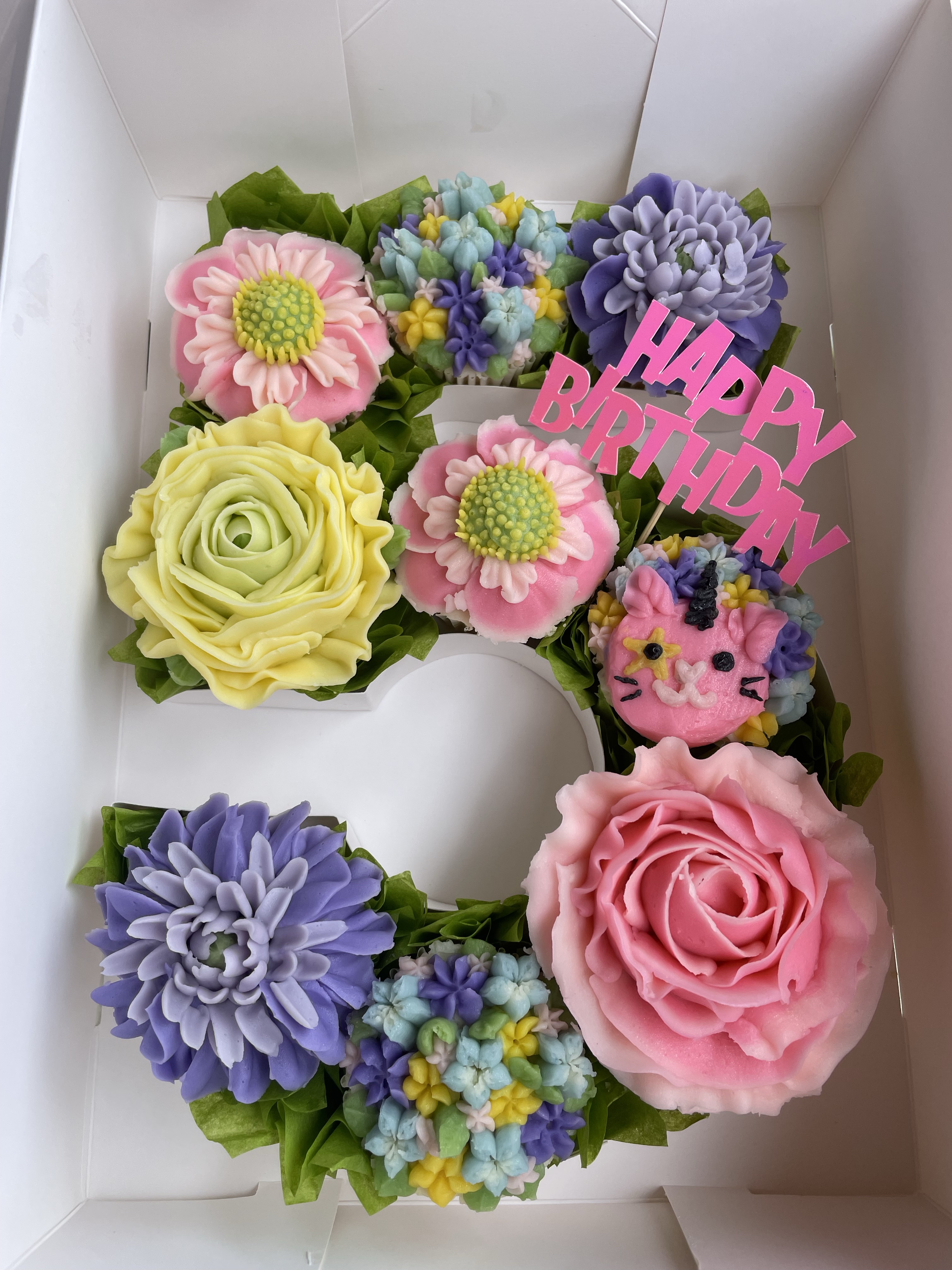 Monogram Floral Cupcake Box