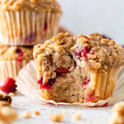 Sourdough Cranberry Walnut Muffins 