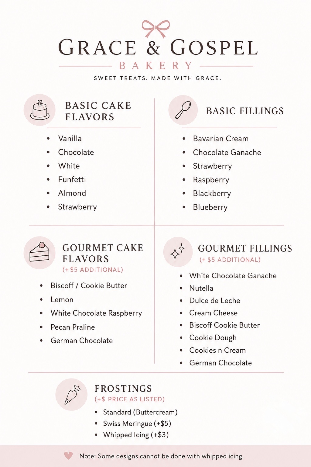 Cake Flavors/Fillings