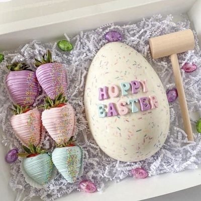 Breakable W/ 6 Chocolate Covered Strawberries 